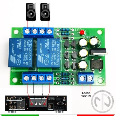 Scheda Di Protezione Altoparlanti Reland Sun UPC1237, Doppio Canale, Ritardo Accensione, Modulo DC Protect Per Amplificatore - 2