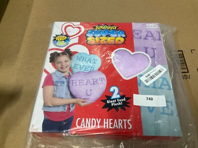 SERIOUSLY SUPER SIZED 2 GIANT PLUSH CANDY HEARTS