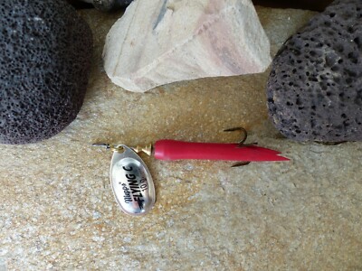 MEPPS FLYING C  IN SILBER / ROT ALLE GROESSEN ANGELN SPINNFISCHEN NEU
