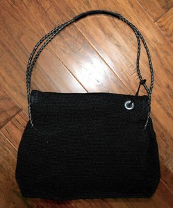 black leather sak purse