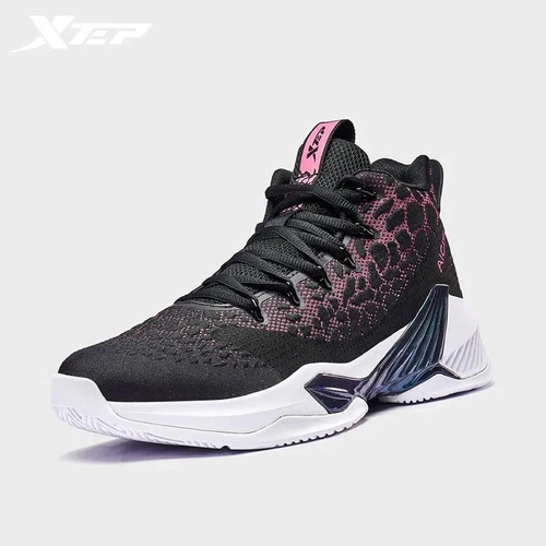 Xtep Men Wear-resistent High-top Basketball Shoes US Size 9