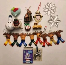 Vintage Christmas Ornaments Mixed Lot Of 19 Pieces