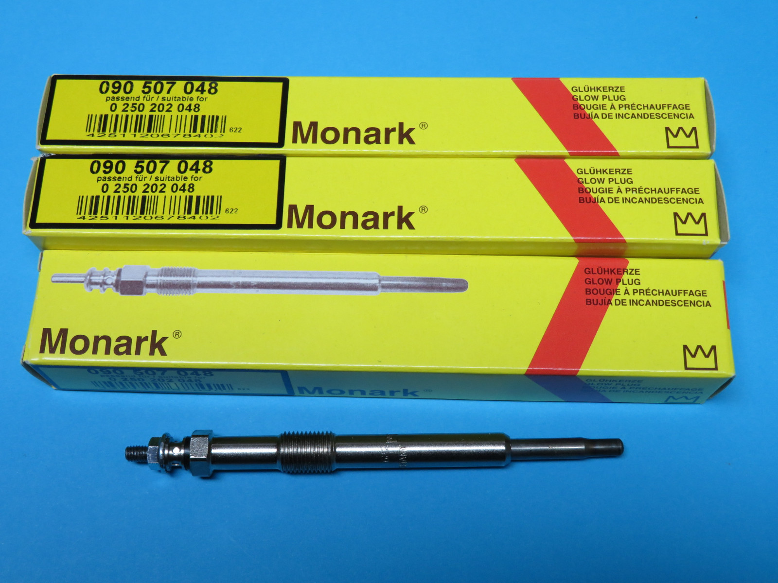 4x Glow Plugs Ford C Max, Focus II, Galaxy, Kuga I, So Like OEM Bosch