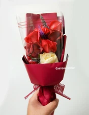 Red Scented Soap Rose Bouquet W/ Gift Box Birthday Gift Trending Rare Find