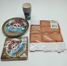 Pirate Birthday Party Supplies SET Plates Napkins Cups and Treasure Chest