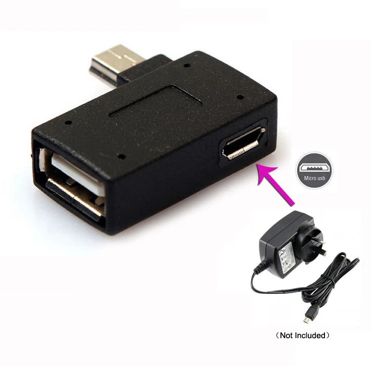 UNIVERSAL Mini USB 2.0 OTG Host Adapter With USB Power For Cell Phone Tablet AU - Image 4 of 4