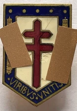 Two Crosses Badge Anti-Tuberculosis Fight Twenty Years Viribus Unitis