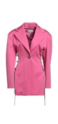  931 Giuseppe Di Morabito Pink Rhinestone Laces Hourglass Adjustable Jacket S 36