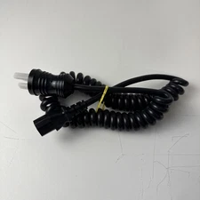 Well Shin WS-001H Hospital Grade Black Coiled Power Cord  6ft Extensible