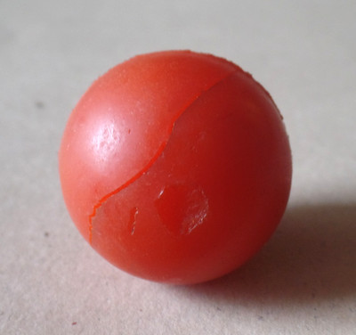 Over 40 Years Old Vintage Small Red/Orange Bouncing Ball
