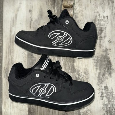 Heelys Motion Plus Size 8 Black White Walking Skate Shoes Sneakers