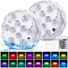 Submersible LED Lights with Remote 16 Colors 4 Modes Battery Operated