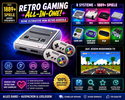 SNES mini Super Nintendo MOD PS1, PSP, SEGA, N64,, GBA, NES