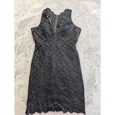 Jump Apparel Black Lace Sequin Bodycon Mini Dress Size 11/12 Goth Party