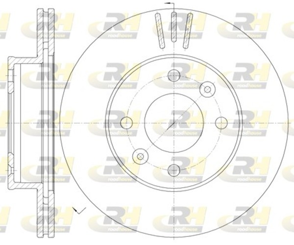 2X Bremsscheibe Roadhouse 6990.10 241Mm FüR Hyundai I10 1 PA I20 PB PBT Crdi KIA-image