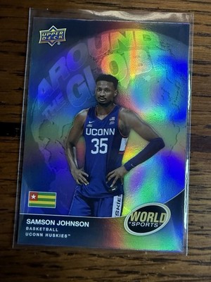 Samson Johnson 2025 Upper Deck World of Sports Around The Globe RC #ATG-SJ UConn
