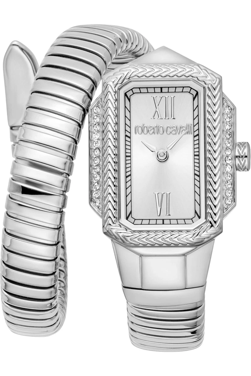 Montre Roberto Cavalli Venom Homme - Cadran Carré Noir - Cuir - Or Rose - NEUF R7251192025