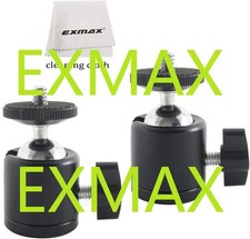 EXMAX 360 Degree Swivel Ball Head with 1/4  Screw Thread Base for Tripod -2 Pack