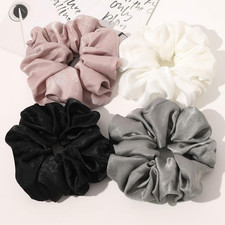 Scrunchies Hair Ties for Women - Big Silk Satin Scrunchie Exra Large Jumbo Gaint