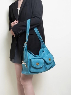 Casual Commuter Large Capacity Suede Pillow Bag Single Shoulder Crossbody Bag
