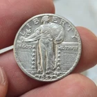 1927 Standing Liberty Quarter AU details cleaned