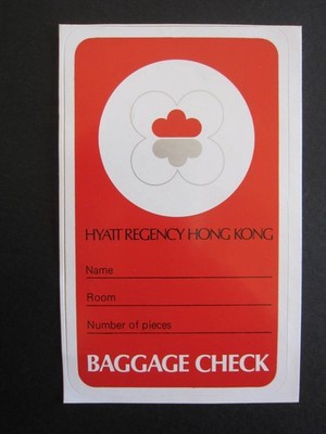Hotel label HYATT REGENCY HONG KONG Old Hong Kong Hyatt Hotel Old Hyatt Regency