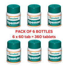 Himalaya Speman pack of 6 bottles 360 tablet herbal support men health free ship
