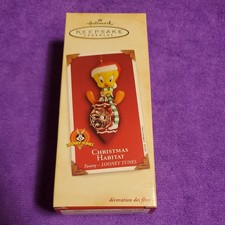 Hallmark Keepsake 2002 Tweety Bird Christmas Habitat Looney Tunes Ornament NIB