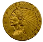 1913 U.S. $2.50 Indian Head Gold Coin – Quarter Eagle – .900 Fine – 2½ Dollars
