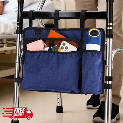 Wheelchair Side Storage Tote Bag with Cup Holder for Power Wheelchairs, Walkers