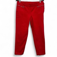 Skye’s The Limit Women’s Red Skinny Jeans Size 10 with Front Zip Pockets