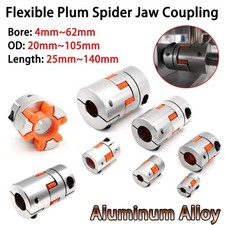 CNC Shaft Coupler Aluminum Alloy Flexible Plum Spider Jaw Coupling All Bore Size