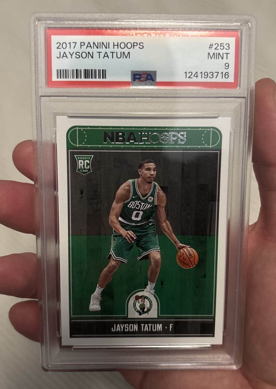 2017-2018 Jayson Tatum Panini HOOPS Rookie PSA 9 #253 Boston Celtics RC