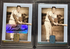 2005 Donruss Greats- RED SCHOENDIENST GOLD FOIL AUTO & BLUE FOIL  /50