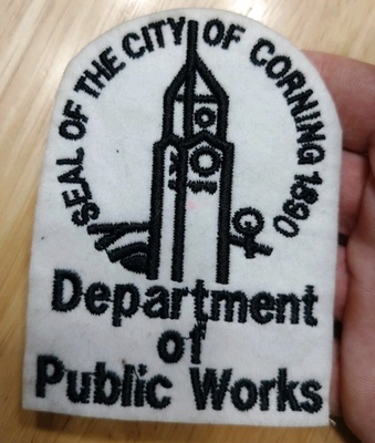 #ad Department Of Public Works Corning NY Patch Blemish $3.99