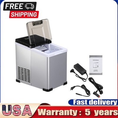 Nugget Ice Maker 12V/24V Chewable Self-Cleaning Fast Ice Making Portable