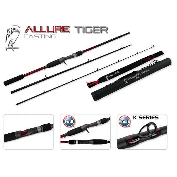 Assassin Allure Tiger Cast 7ft 3-Piece Casting Travel Rod – X-Heavy
Opens in a new window or tab