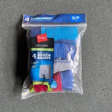 Hanes Ultimate Boxer Briefs 4-Pack Brand New Boys Size Small