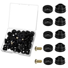 60 Pack Rubber Faucet Washers, Washer Assortment Kit with Flat and...