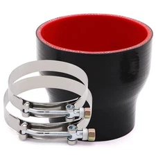 ID 3 inch to 4inch Straight Reducer Coupler Silicone Hose 4-Ply with 2PCS Sta