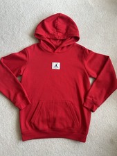 Nike Air Jordan Essentials Flight Pullover Red Hoodie W/ Jumpman Logo Youth XL