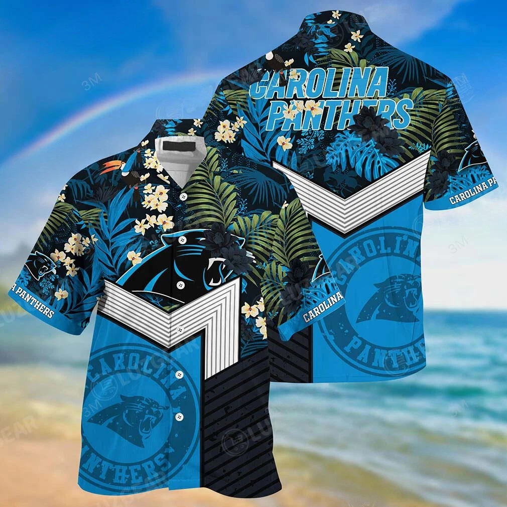 Carolina Panthers Ocean Breeze Victory Hawaiian, Gift For Fans, Gift For Friends