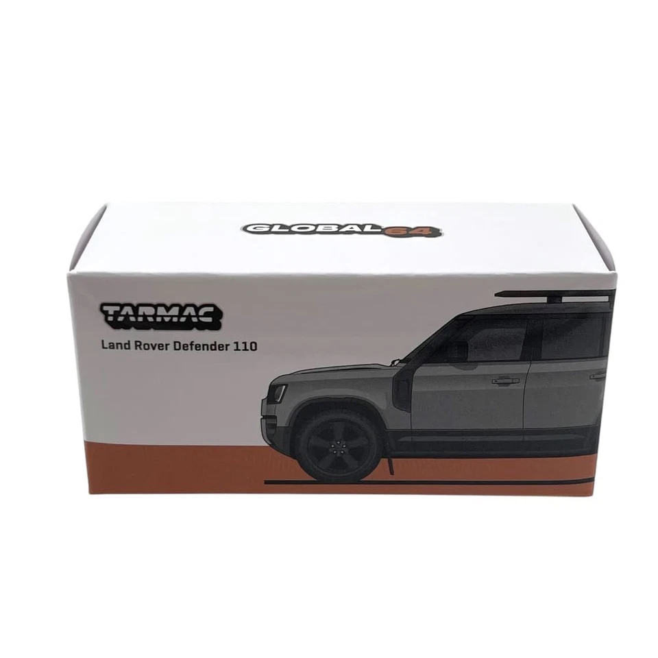 Modellino Auto Tarmac Global64 1/64 Land Rover Defender 110 Grey Metallic - Immagine 4 di 4