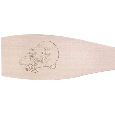 Großer Kochspachtel ''Ratten essender Käse'' aus Holz (SA00019701)