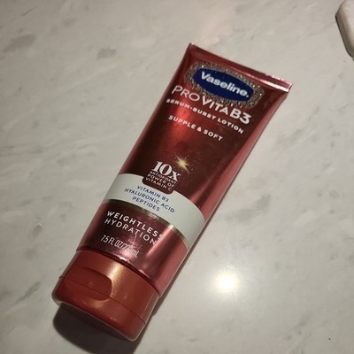 Vaseline ProVitaB3 Serum Burst Lotion Supple & Soft Hyaluronic +Peptides Full Sz