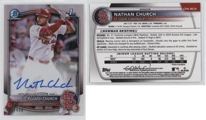 2025 Bowman Chrome Prospect Auto Refractor /499 Nathan Church #CPA-NCH Auto