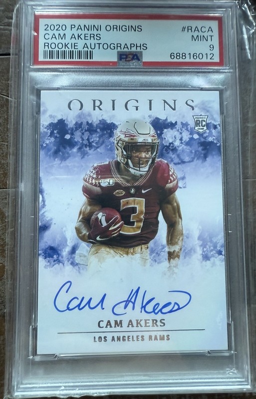 2020 Panini Origins Rookie Auto Cam Akers #RA-CA Auto PSA 9 RAMS