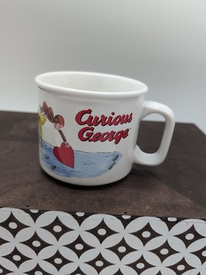 Soup Cup Curious George Mug Flying Red Heart Balloon Kite Monkey