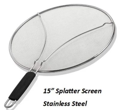 Bergkoch Grease Splatter Screen for Frying Pan 15" Stainless Steel