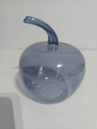 Blenko Glass Style Apple-Blue Color